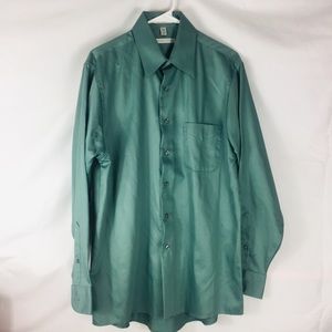 ‼️MOVING SALE‼️ Geoffrey Beene Metallic Blue Button Down Shirt EUC